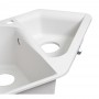 Кухонна мийка з додатковою чашею Lidz 1000x500/225 WHI-01 (LIDZWHI011000500225)