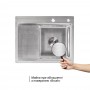 Набір 3 в 1 Lidz кухонна мийка H6350R 3.0/0.8 мм Brush + сушарка + дозатор для миючого засобу