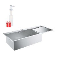 Набор Grohe мойка кухонная K1000 31581SD0 + дозатор для моющего средства Contemporary 40536000