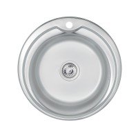 Кухонна мийка Lidz 510-D 0,6 мм Satin (LIDZ510D06SAT180)