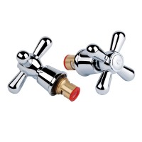 Кран-букса Qtap D11 CRM керамика 1/2' с ручкой Dominox (пара)