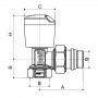 Кран радіаторний Roho R5550-050 - 1/2' кутовий (RO0128)