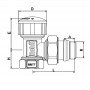 Кран радіаторний термостатичний Roho R5151-050 - 1/2' (М30х1,5) кутовий (антипротечка) (RO0123)