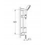 Душевой гарнитур со штангой, 4 режима струи Grohe New Tempesta Rustic (26086001)