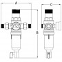 Фильтр самоочистной с редуктором давления и манометром KOER KR.1242 - 1/2 "НР  (KR3187)