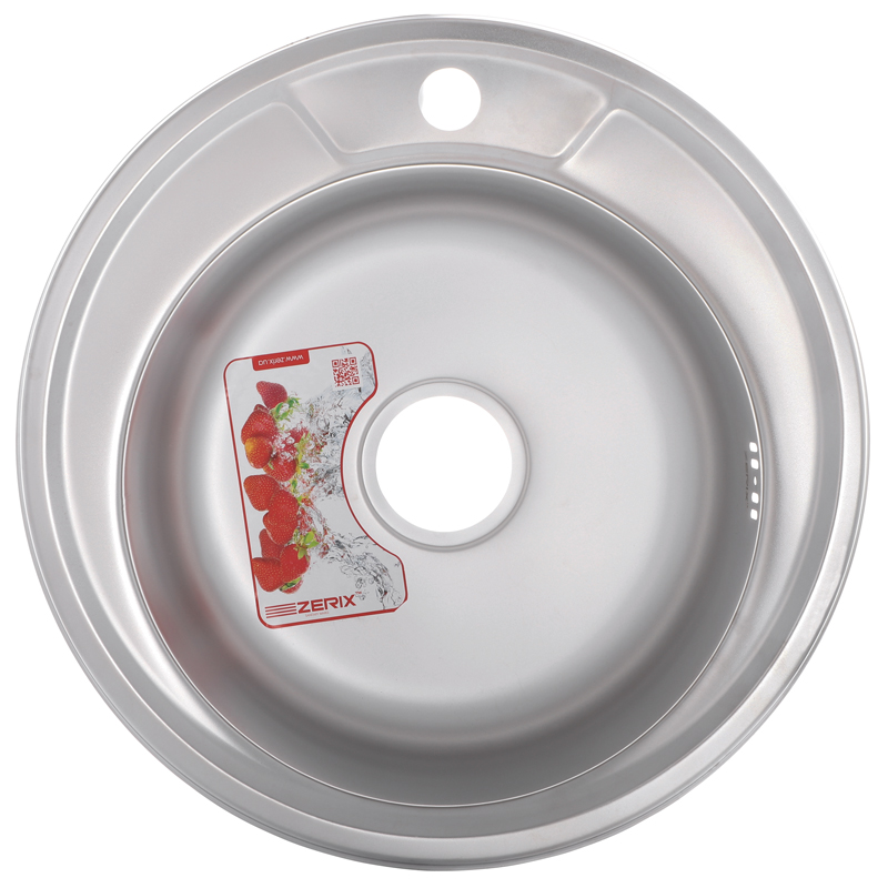 Мойка кухонная ZERIX Z490-08-180E (satin) (ZX1584) купить оптом и